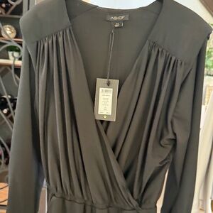 AS by DF. (NWT)Black Emery Jumpsuit, Size-S XS